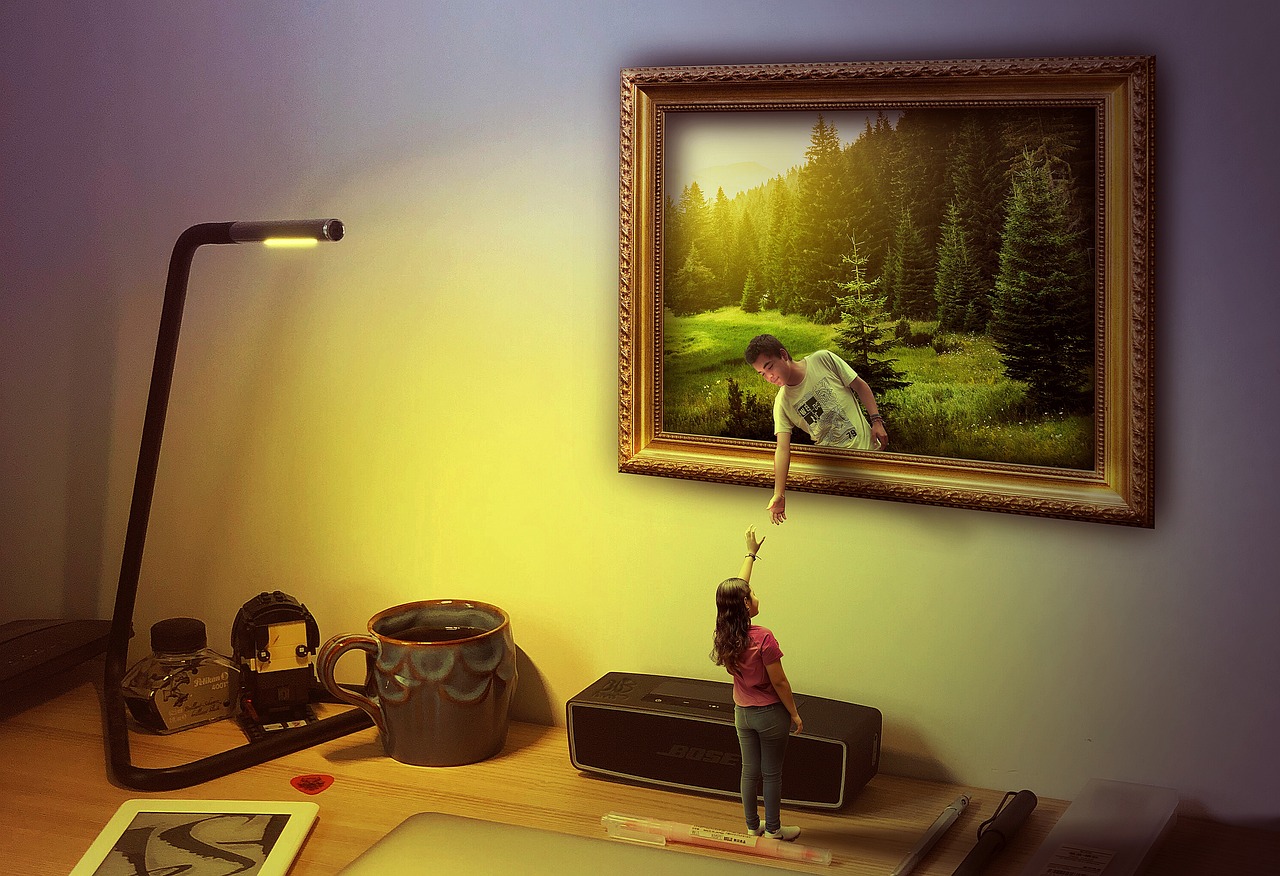 desk, portrait, kids, reach, reaching, reaching hands, surreal, fantasy, photomontage, photo manipulation, reach, reach, reach, reach, reach, reaching, reaching